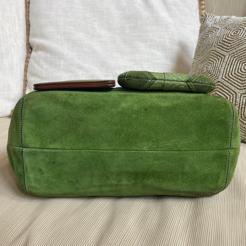 Rare Y2K Coach Signature Green Soho Buckle Tote Bag | 4-Pc Collector Set Micro C - Picture 5 of 14